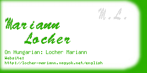 mariann locher business card